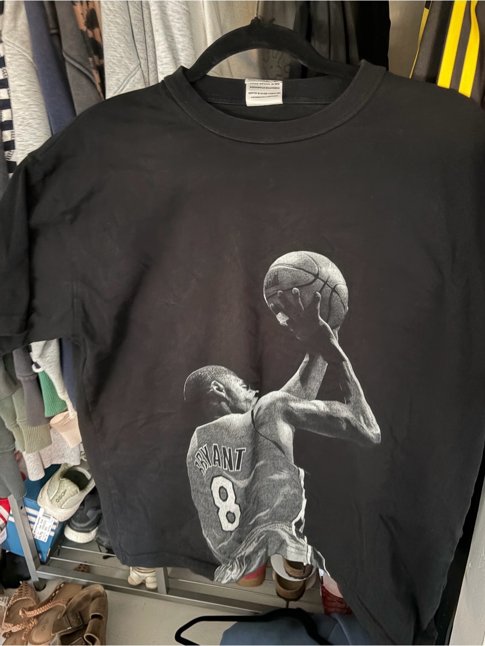 Black Graphic Basketball Tee - Bryant 8 Design